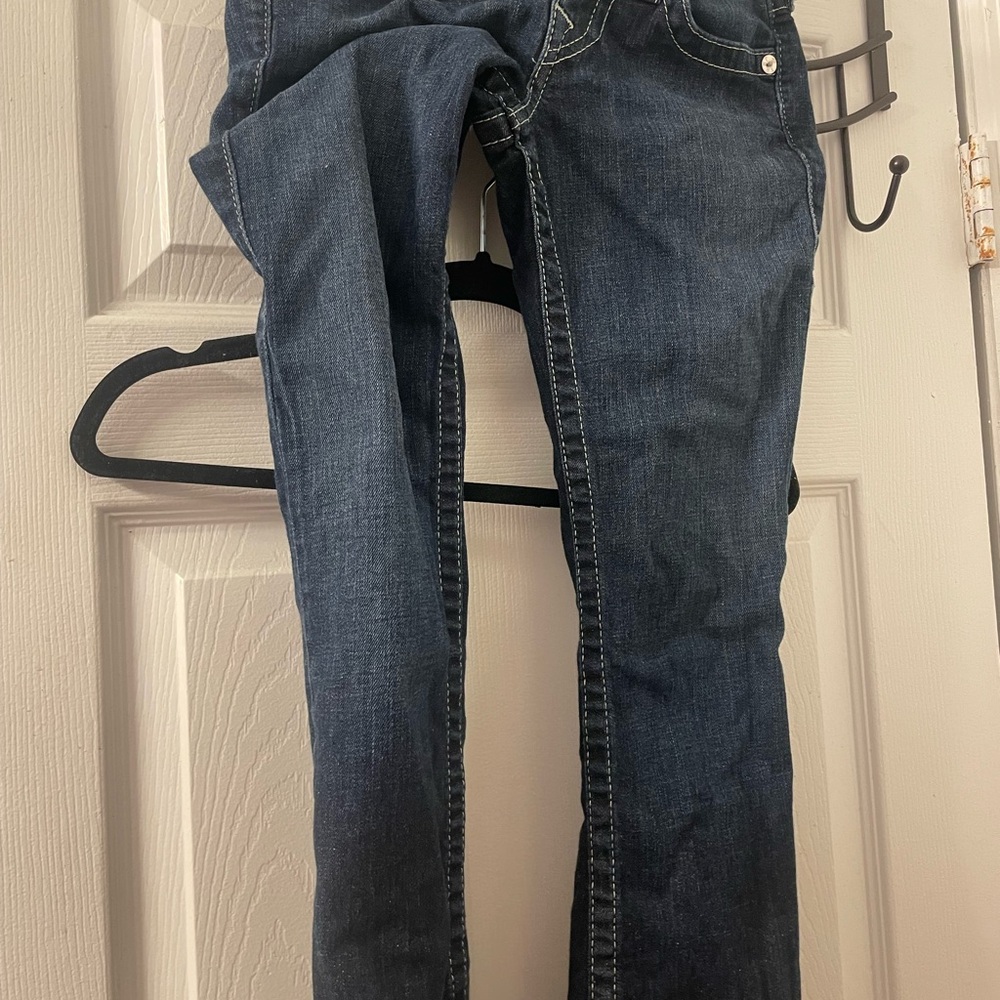 Low rise True Religion Dark Blue Straight Leg Jeans
